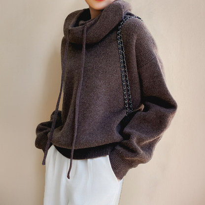 Julitta | Oversized Drawstring Knit Sweater