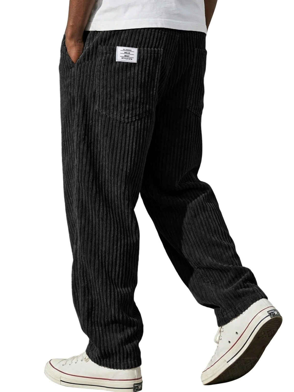 Tennyson | Ribbed Corduroy Straight Leg Trousers