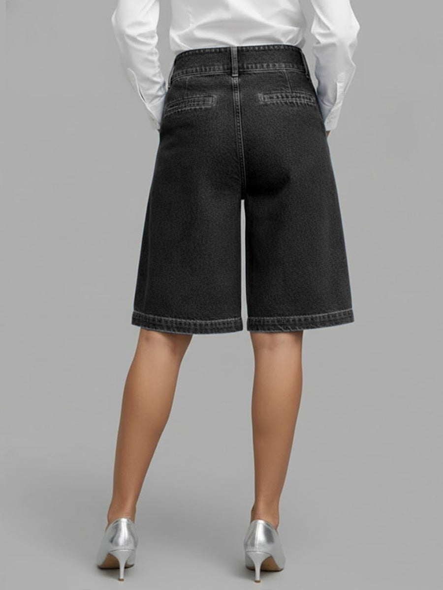 Zephraline | High Waist Wide Leg Shorts
