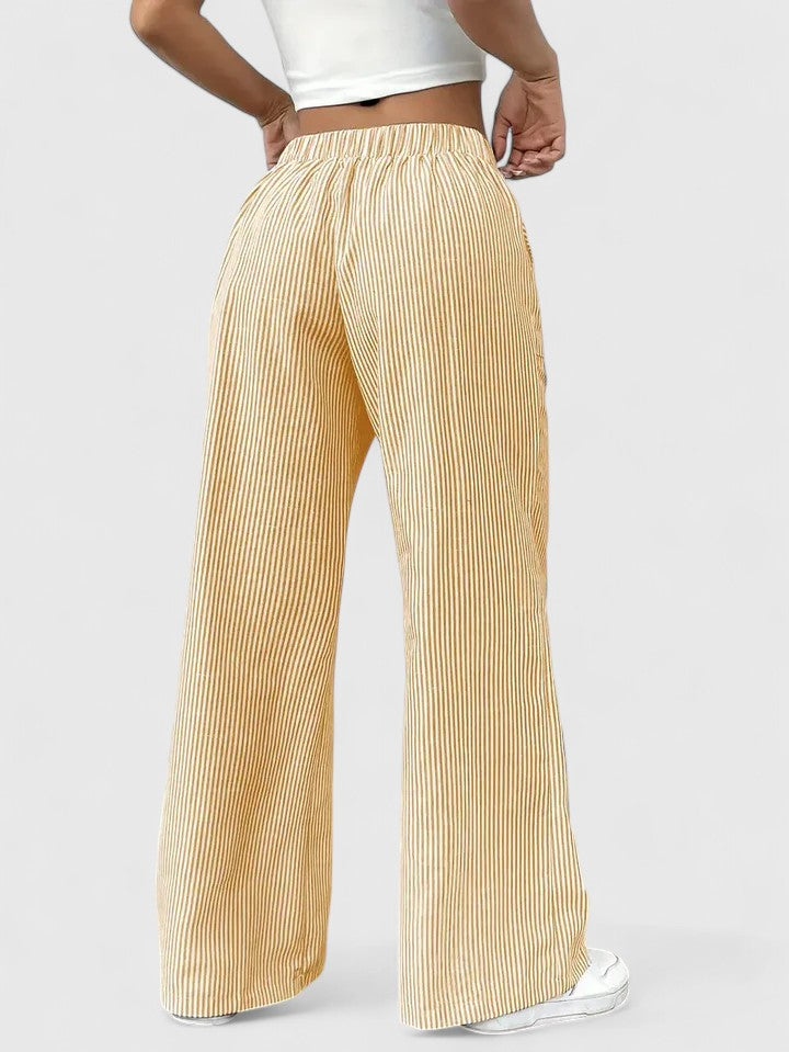 Ainsleigh | Striped Wide Leg Lounge Trousers
