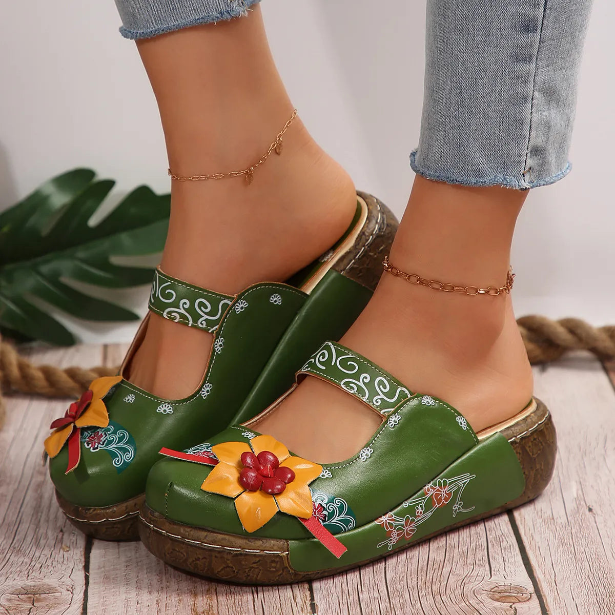 Bellamy | Floral Embellished Comfort Clogs