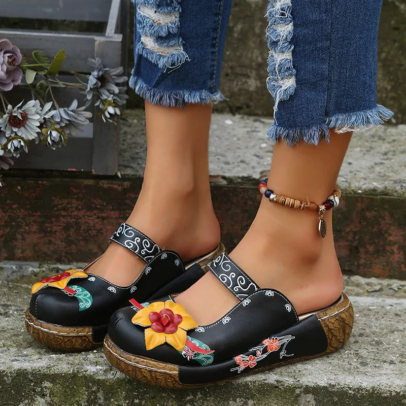 Bellamy | Floral Embellished Comfort Clogs