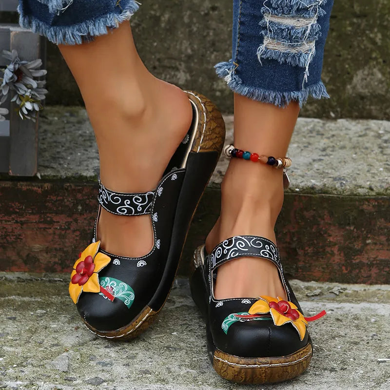 Bellamy | Floral Embellished Comfort Clogs