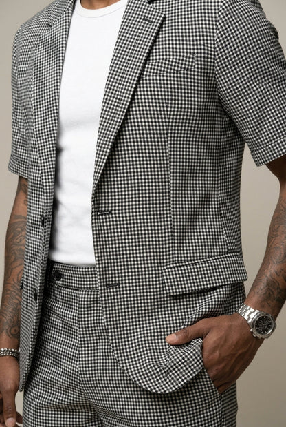 Brennon | Modern Checked Summer Suit Set