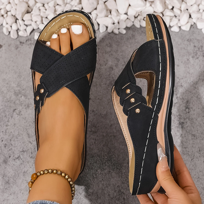 Velthoria | Cross Strap Comfort Sandals
