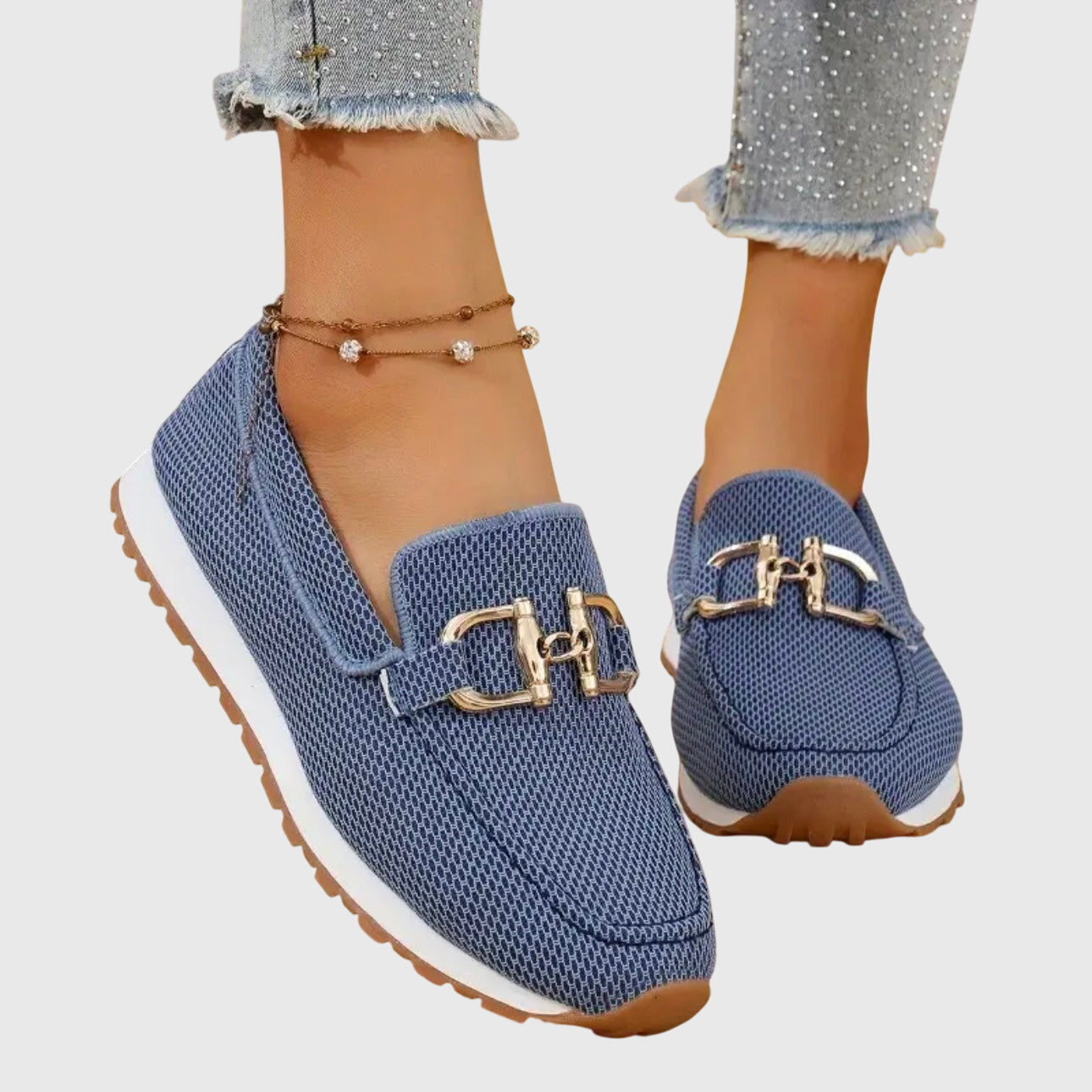 Veloura | Chain Detail Slip On Loafers