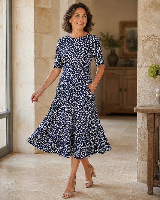 Nerine | Floral Print Midi Dress