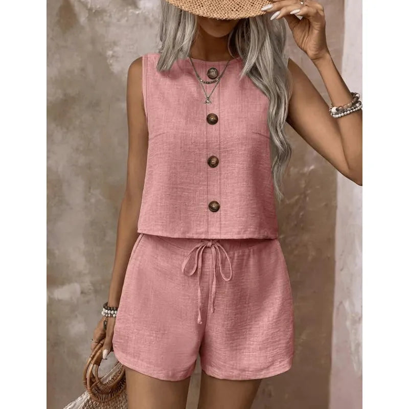 Diantha | Button Detail Two Piece Set