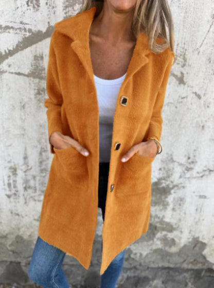 Florissa | Soft Touch Longline Button Coat