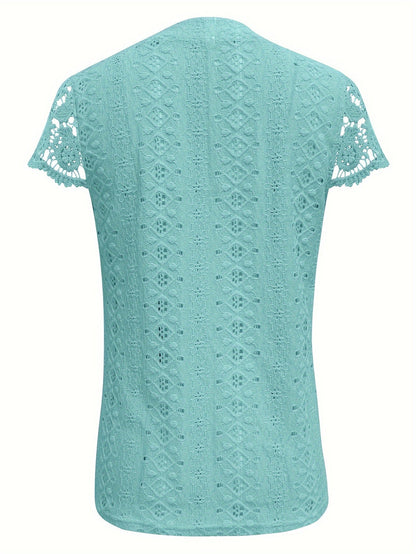 Delaine | Elegant Crochet Trim Blouse