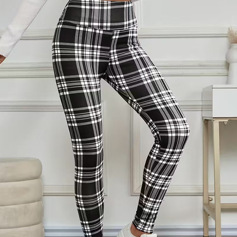 Ginevera | High Waist Plaid Leggings