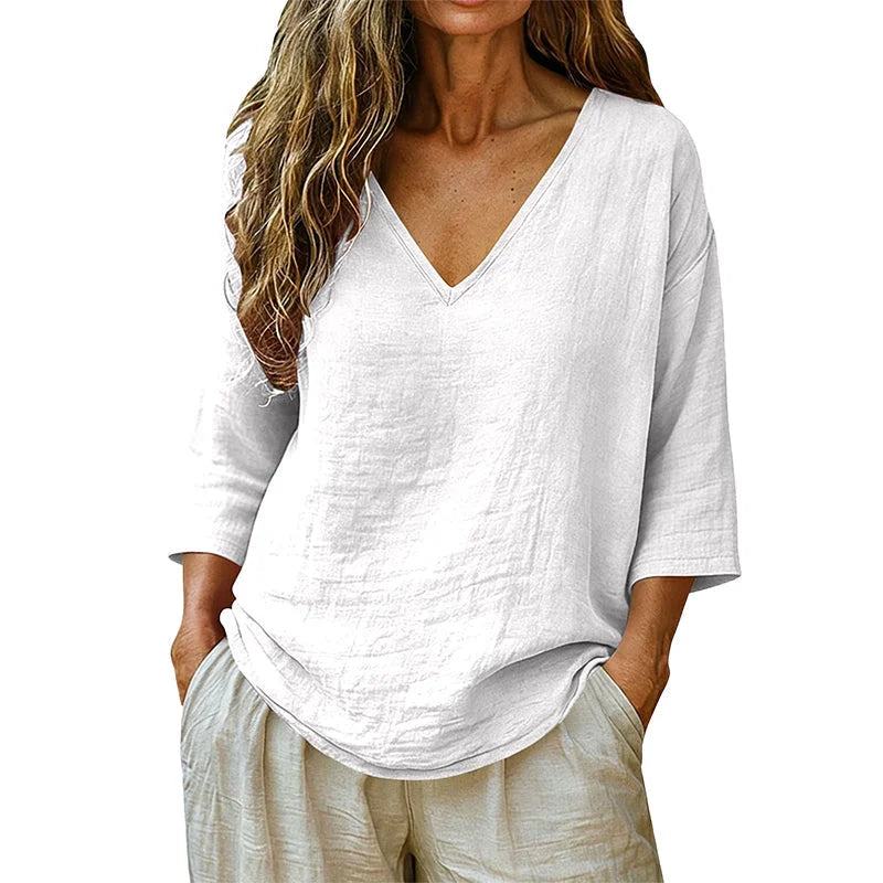 Elovyn | V Neck Casual Blouse