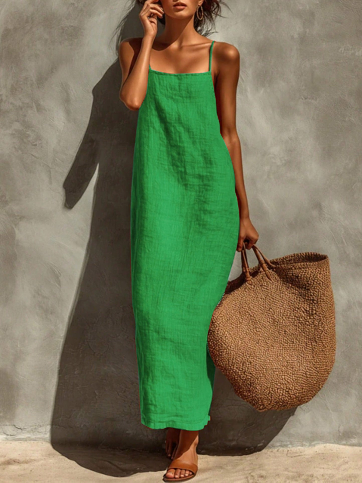 Odaline | Minimalist Strappy Maxi Dress