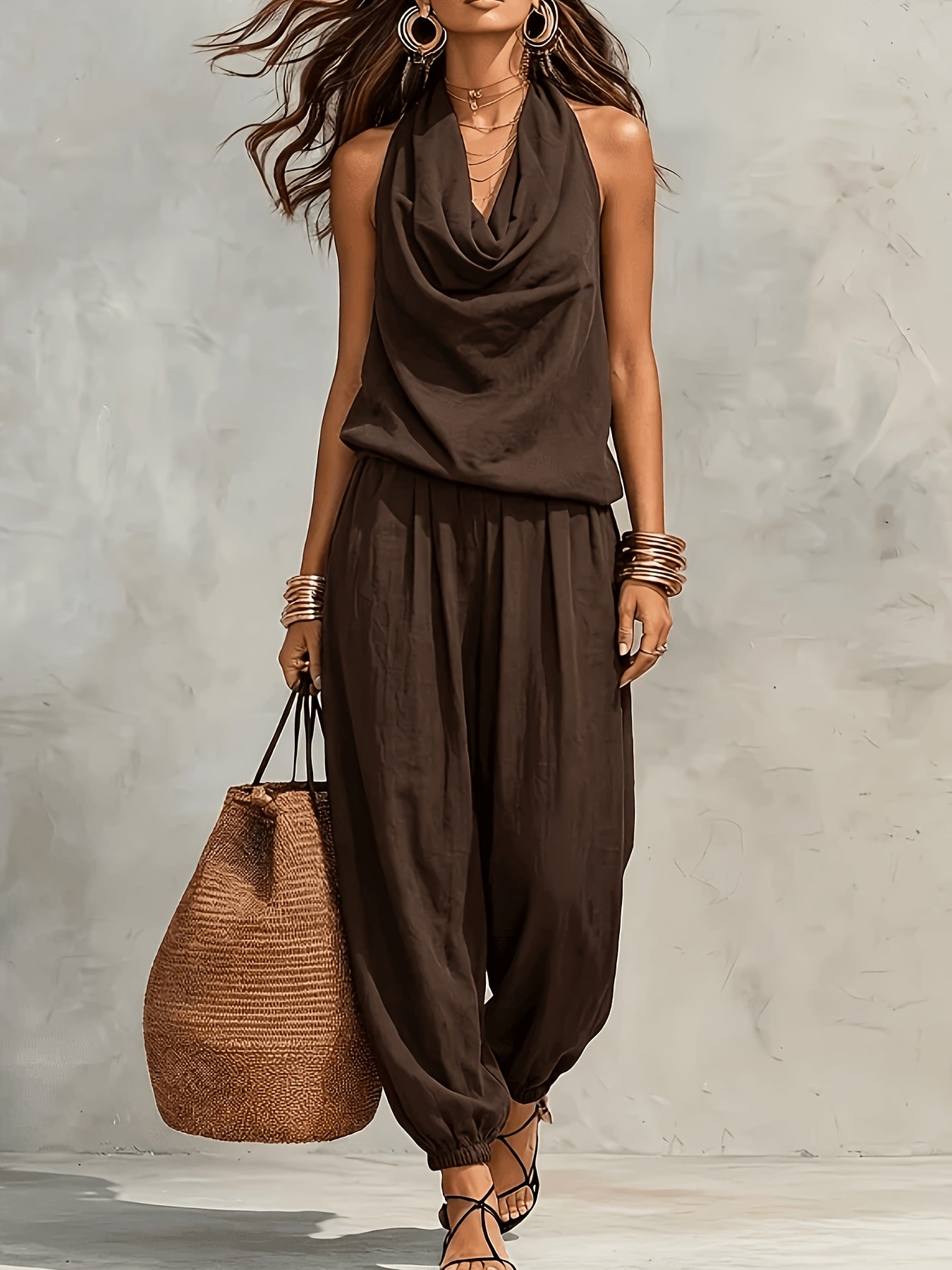 Palomaire | Boho Sleeveless Lounge Jumpsuit