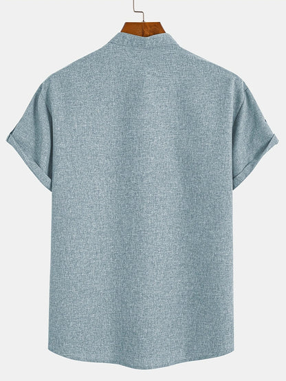 Tavrion | Henley Collar Casual Summer Shirt