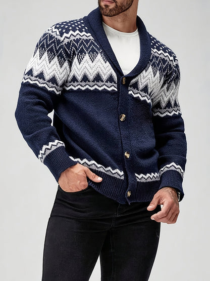 Torrance | Nordic Pattern Button Cardigan