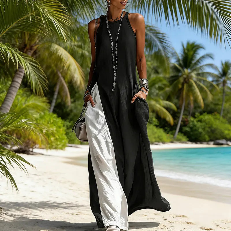 Elowena | Soft Drape Sleeveless Maxi Dress