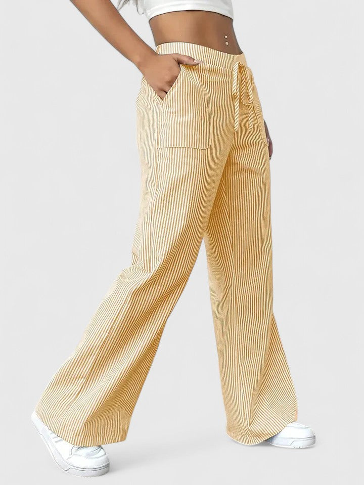 Ainsleigh | Striped Wide Leg Lounge Trousers