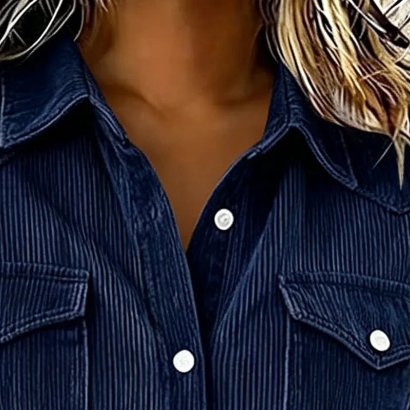 Renavia | Casual Corduroy Button Up Shirt