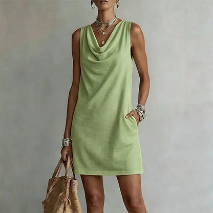 Sabine | Relaxed Drape Neck Day Dress