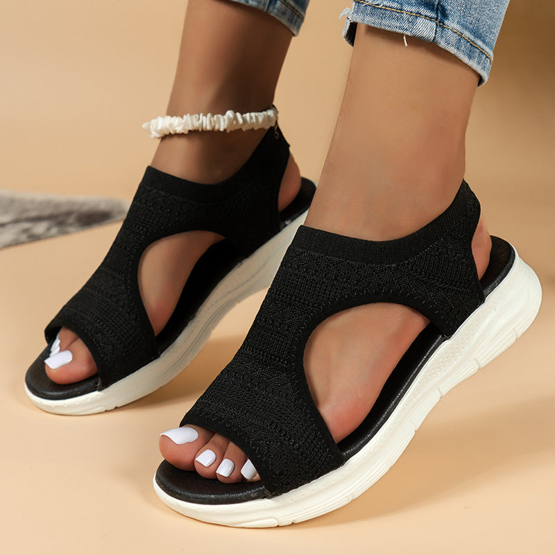 Kinsley | Woven Cut Out Comfort Sandals