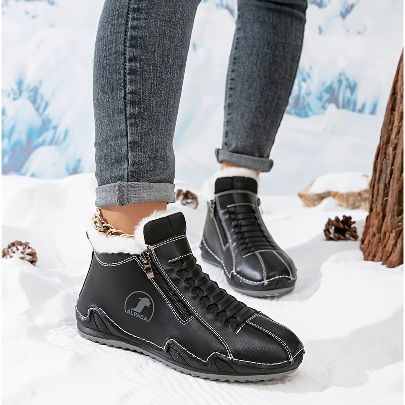 Jovelle | Plush Lined Zip Ankle Boots