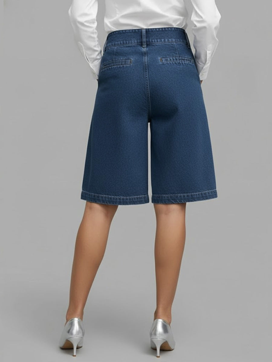 Zephraline | High Waist Wide Leg Shorts