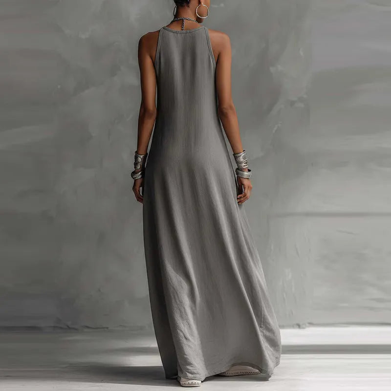 Elowena | Soft Drape Sleeveless Maxi Dress