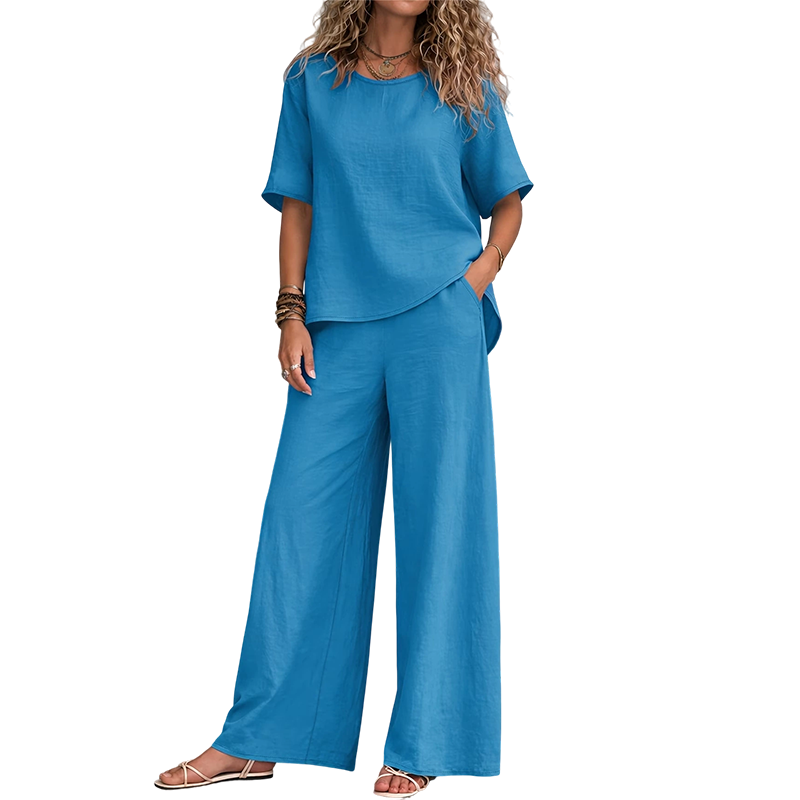 Taverine | Relaxed Wide Leg Two Piece Set