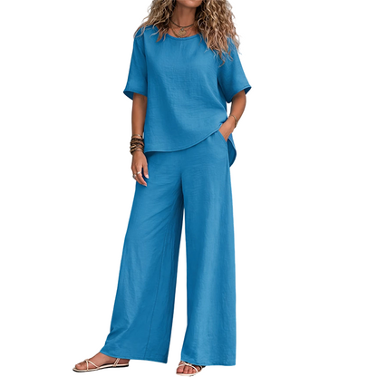 Taverine | Relaxed Wide Leg Two Piece Set