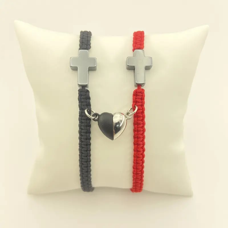 Elaric | Cross Charm Couple Bracelets