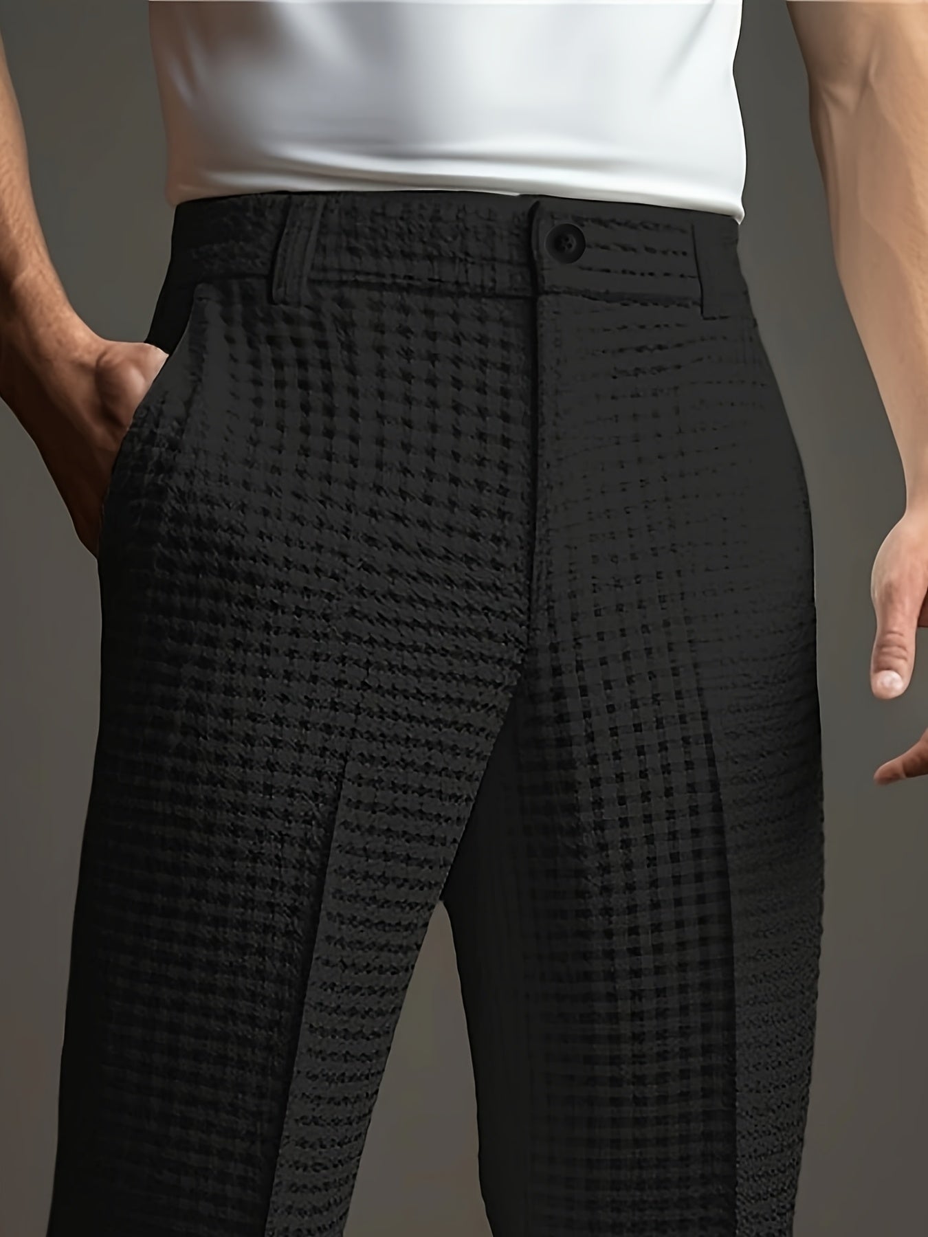 Dempsey | Relaxed Textured Dress Trousers