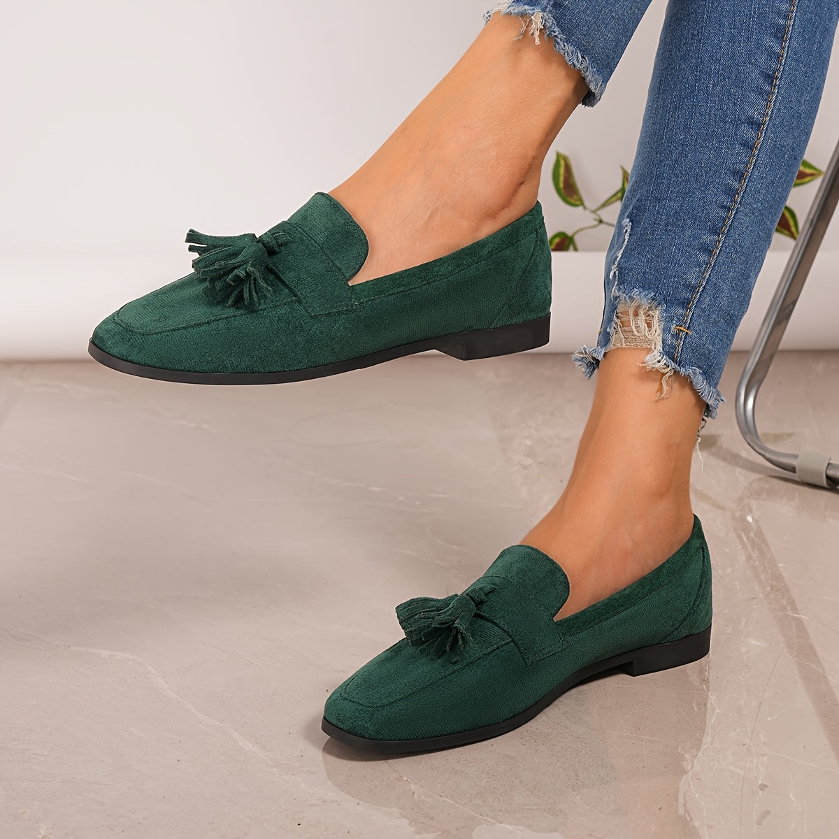 Corvella | Tassel Detail Slip On Loafers