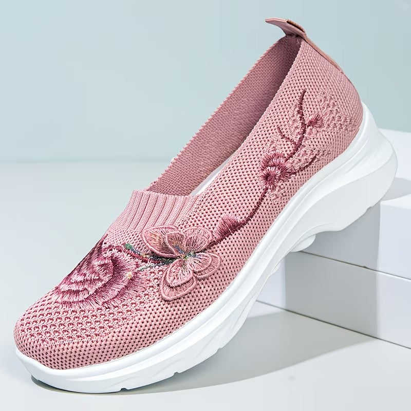 Valerie | Butterfly Knit Slip On Shoes