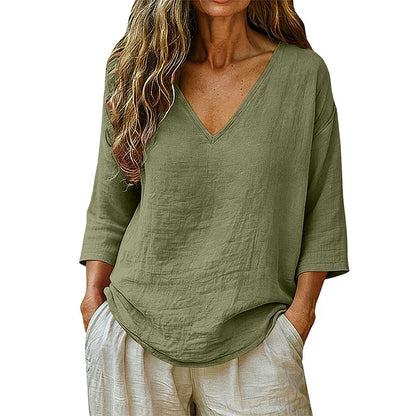 Elovyn | V Neck Casual Blouse