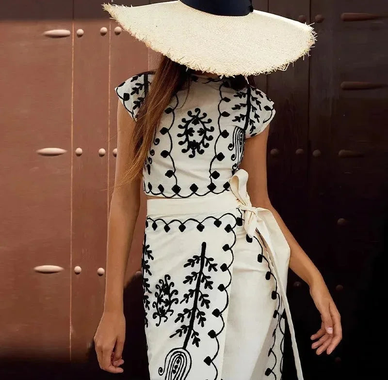 Zerina | Embroidered Two Piece Set
