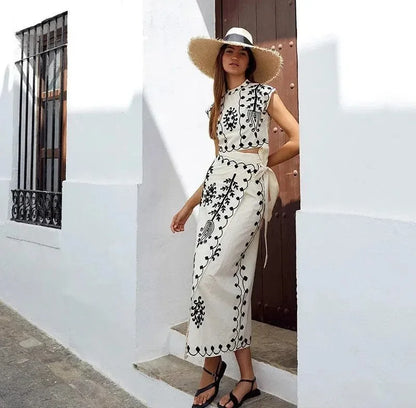 Zerina | Embroidered Two Piece Set