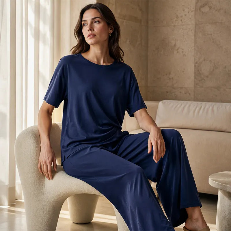 Taverine | Relaxed Wide Leg Two Piece Set