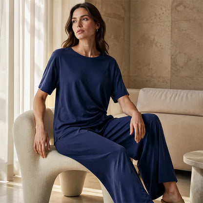 Taverine | Relaxed Wide Leg Two Piece Set