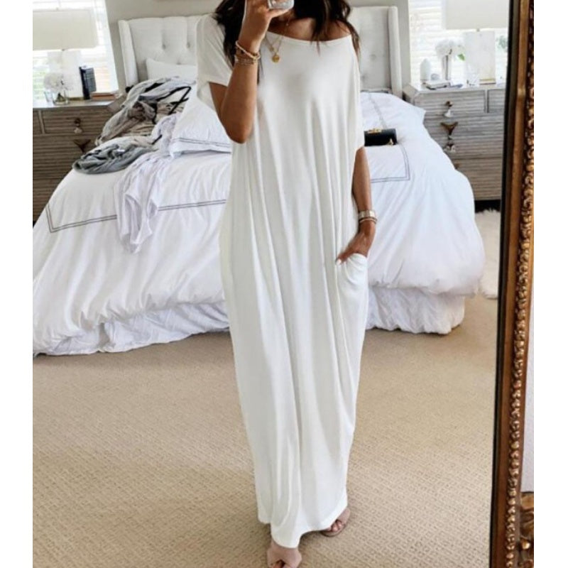Thomasina | Soft Draped Pocket Maxi Dress