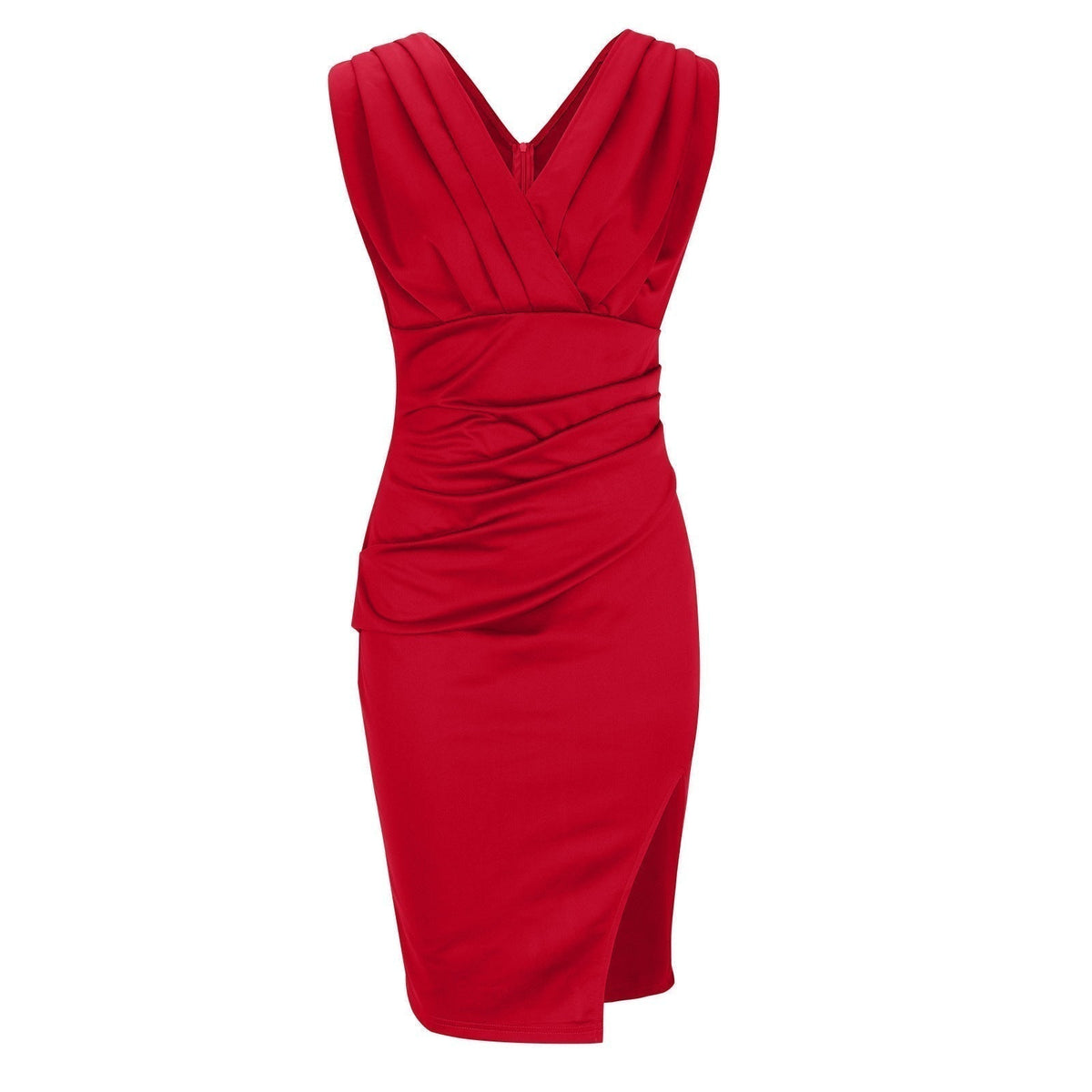 Alveria | Elegant Ruched Midi Dress