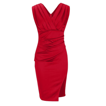 Alveria | Elegant Ruched Midi Dress