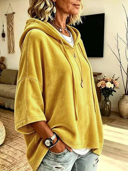 Halynne | Relaxed Velvet Knit Hoodie