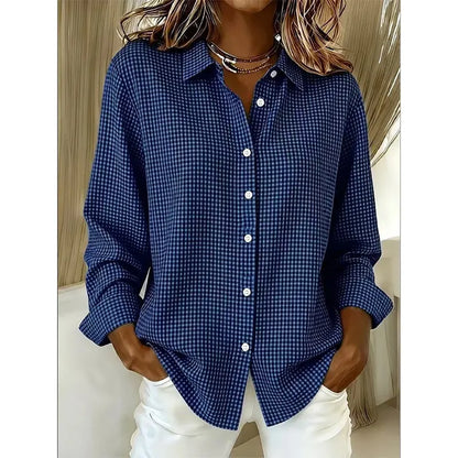 Maristelle | Classic Gingham Button Blouse