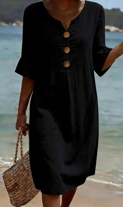 Karessa | Ruffle Sleeve Casual Dress