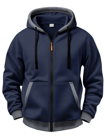 Lachlan | Contrast Trim Zip Up Hoodie