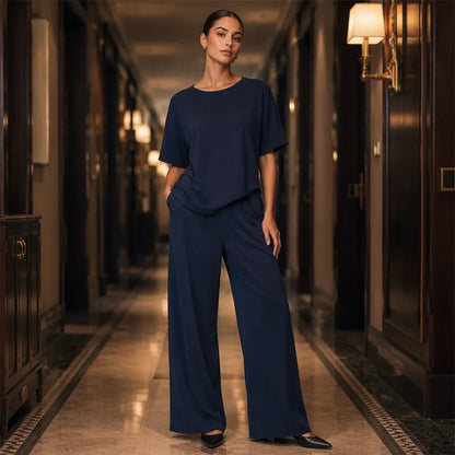 Taverine | Relaxed Wide Leg Two Piece Set