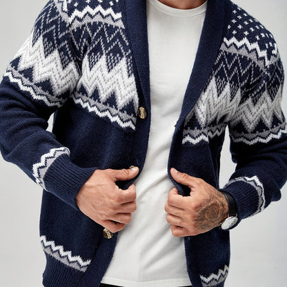Torrance | Nordic Pattern Button Cardigan