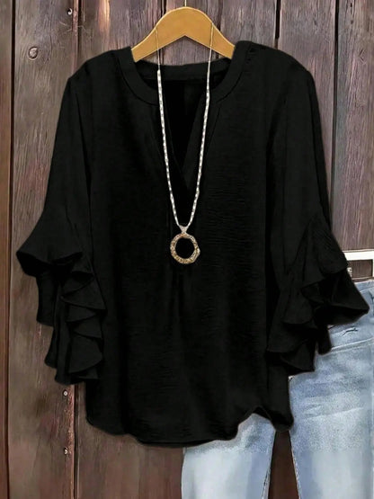 Evarisse | Graceful Ruffle Sleeve Blouse
