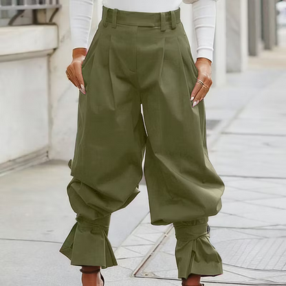 Dulcinea | High Waist Ruffle Hem Pants
